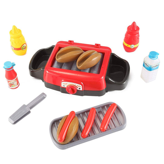 Hot Dog Roller Grill Pretend Playset for Kids - Realistic Food Play Toys