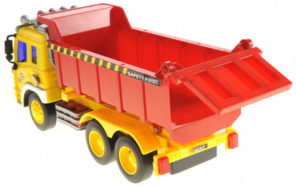 Dusky Shark Friction-Powered Dump Truck Toy with Lights and Sound - Kids Construction Vehicle