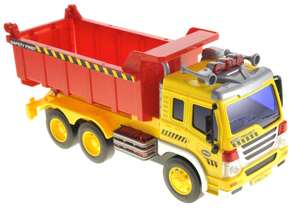 Dusky Shark Friction-Powered Dump Truck Toy with Lights and Sound - Kids Construction Vehicle