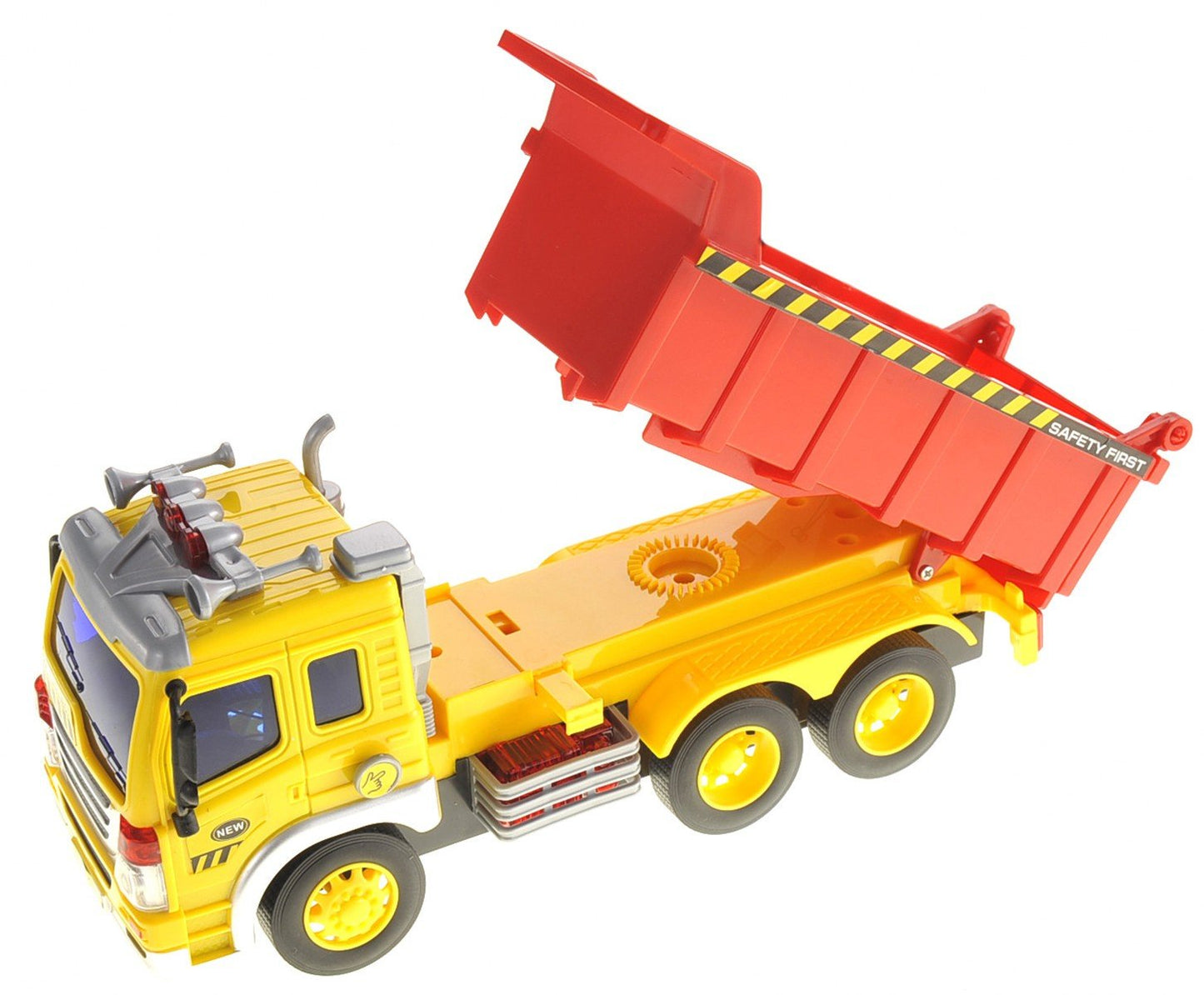 Dusky Shark Friction-Powered Dump Truck Toy with Lights and Sound - Kids Construction Vehicle