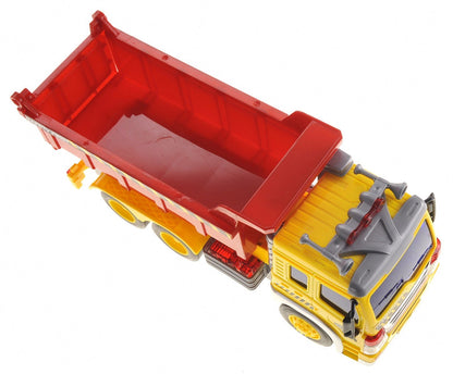 Dusky Shark Friction-Powered Dump Truck Toy with Lights and Sound - Kids Construction Vehicle