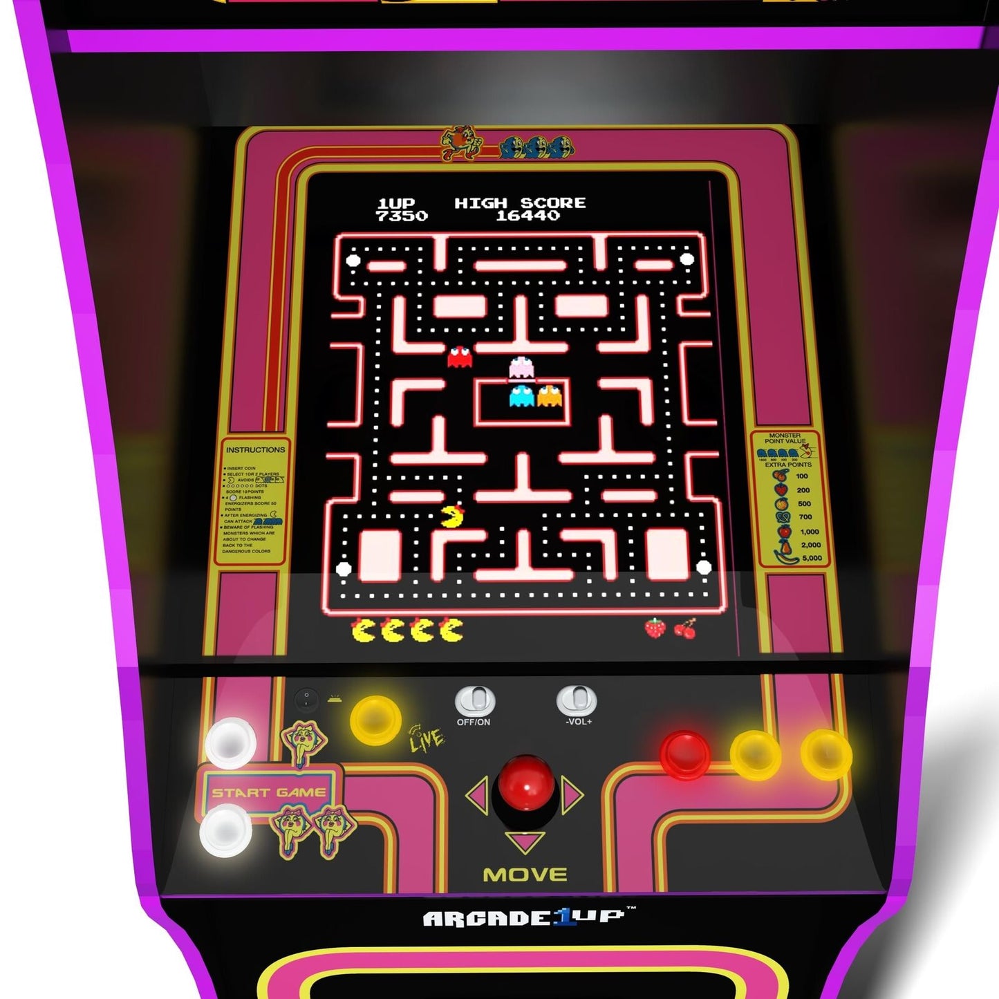 ARCADE1UP Ms. Pacman Deluxe Black Arcade Machine, 5-Foot Cabinet, 14 Games, 17"