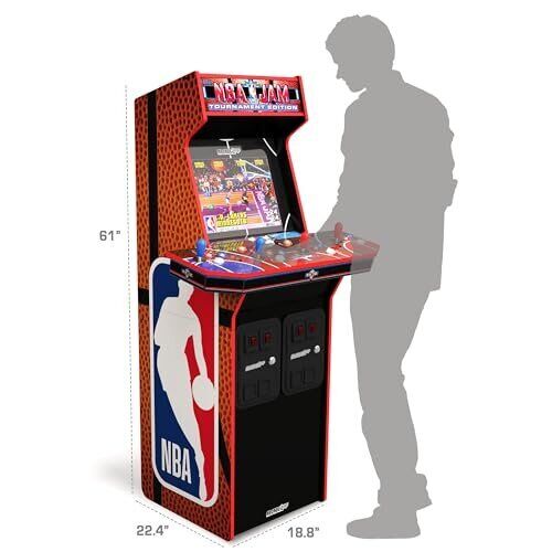 Arcade1Up NBA Jam 30th Anniversary Deluxe 5ft Home Arcade with 3 Classic Games