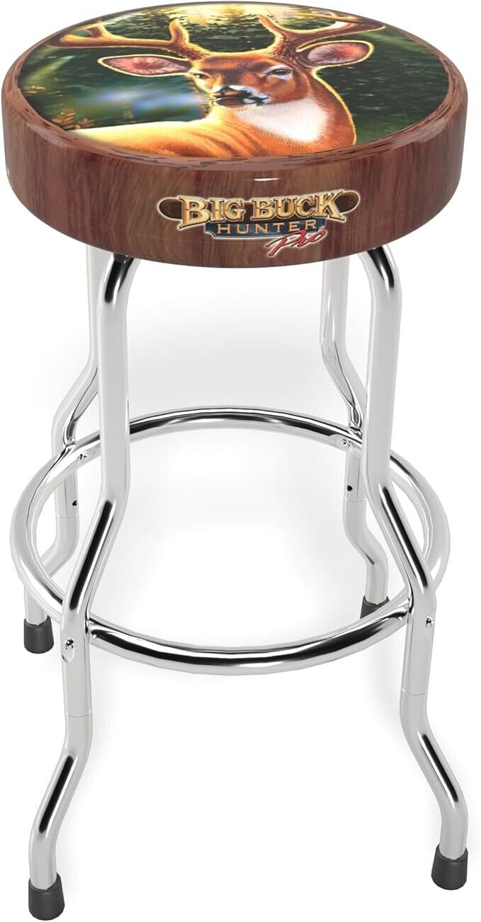 ARCADE1UP Adjustable Stool - Chrome-Plated Frame, Foam Padding