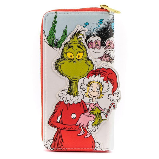 Loungefly Dr. Seuss The Grinch Loves The Holidays Zip Around Wallet One Size