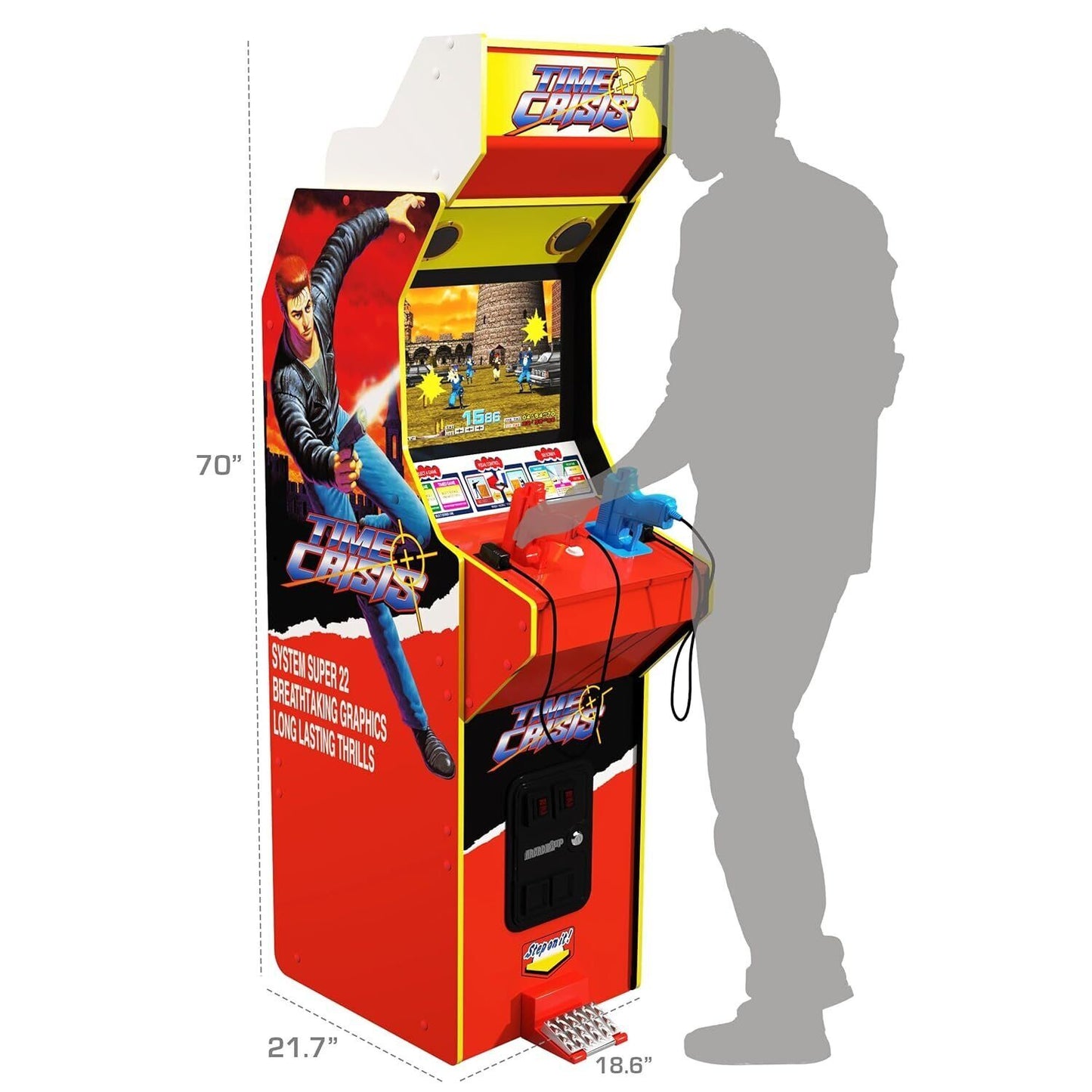 Arcade1up Time Crisis Deluxe Arcade Machine 4-IN-1 Game