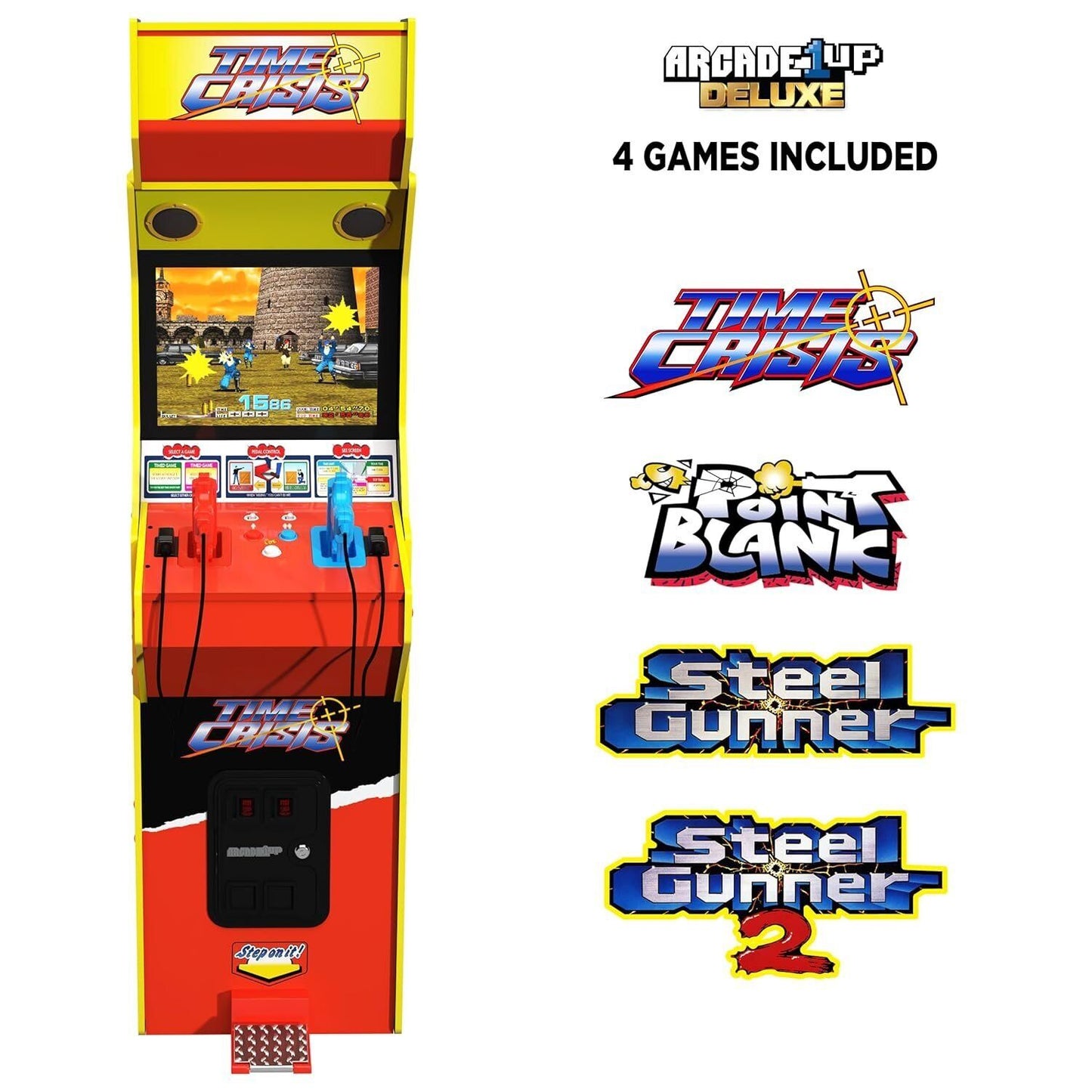 Arcade1up Time Crisis Deluxe Arcade Machine 4-IN-1 Game