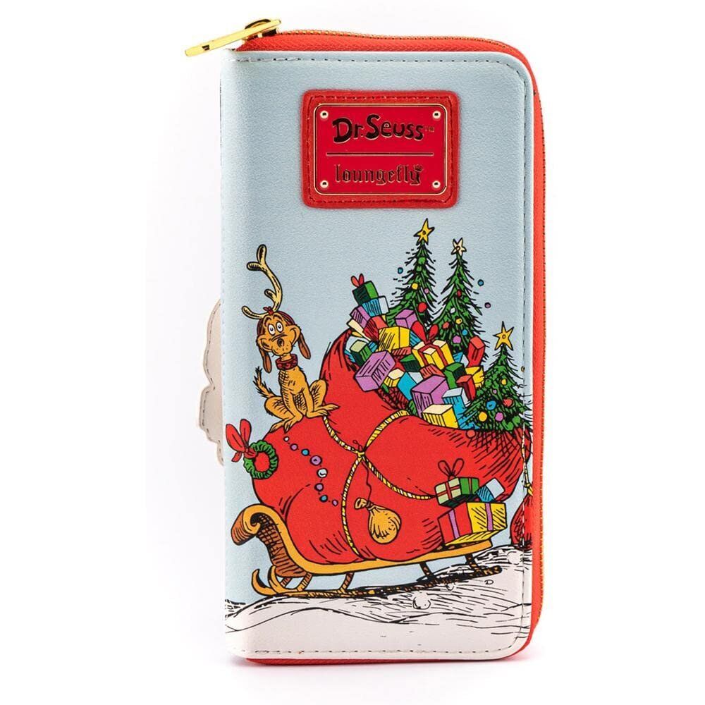 Loungefly Dr. Seuss The Grinch Loves The Holidays Zip Around Wallet One Size