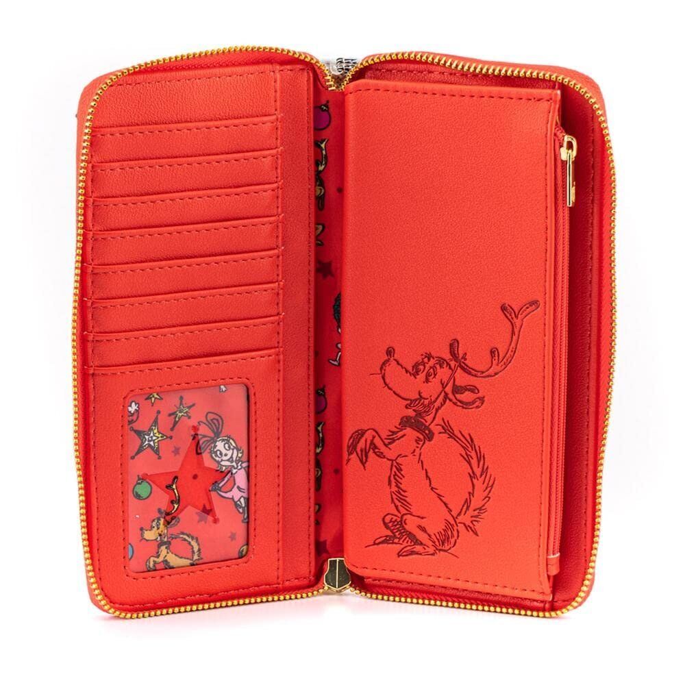 Loungefly Dr. Seuss The Grinch Loves The Holidays Zip Around Wallet One Size