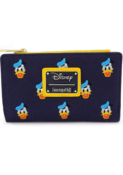 Loungefly x Disney Donald Duck Embroidered Canvas Zip Wallet - Multicolored, OS