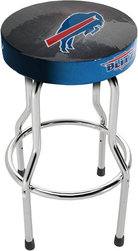 ARCADE1UP Adjustable Stool - Chrome-Plated Frame, Foam Padding