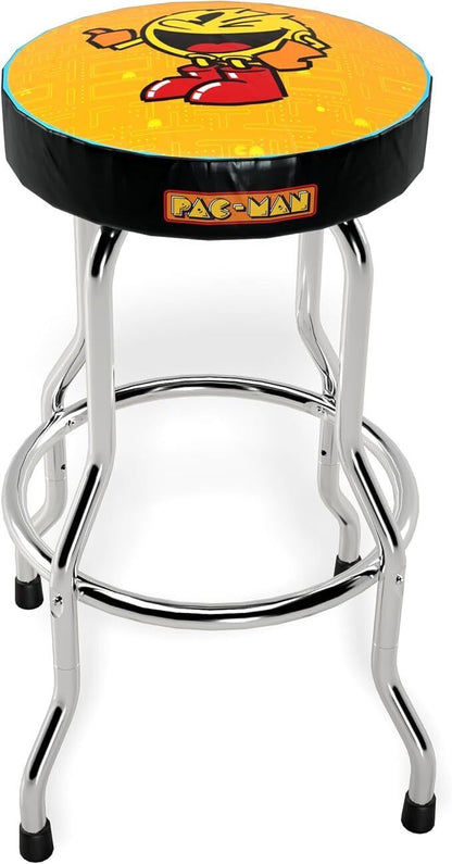 ARCADE1UP Adjustable Stool - Chrome-Plated Frame, Foam Padding