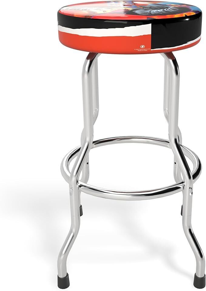 ARCADE1UP Adjustable Stool - Chrome-Plated Frame, Foam Padding