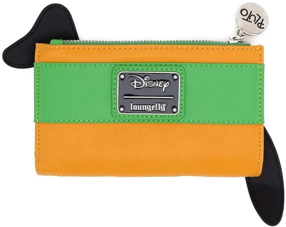 Loungefly x Disney Pluto Cosplay Flap Wallet (Orange/Green, One Size)