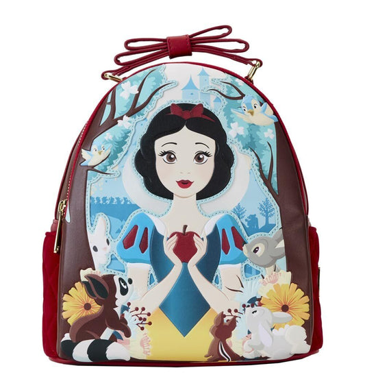 Loungefly Disney Snow White Classic Apple Quilted Velvet Mini Backpack