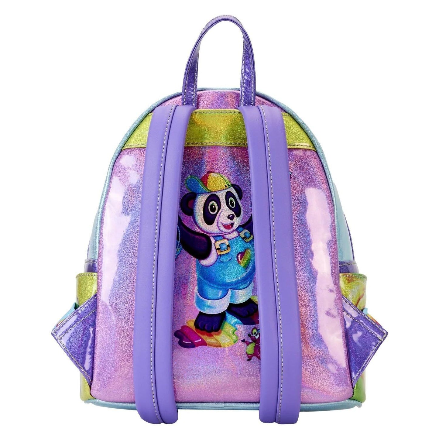 Loungefly Lisa Frank Color Block Mini Backpack Double Strap Shoulder Bag Purse