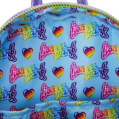 Loungefly Lisa Frank Color Block Mini Backpack Double Strap Shoulder Bag Purse