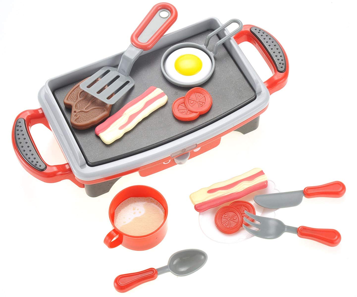 Breakfast Griddle Electric Kitchen Grill Playset – Pretend Food for Kids