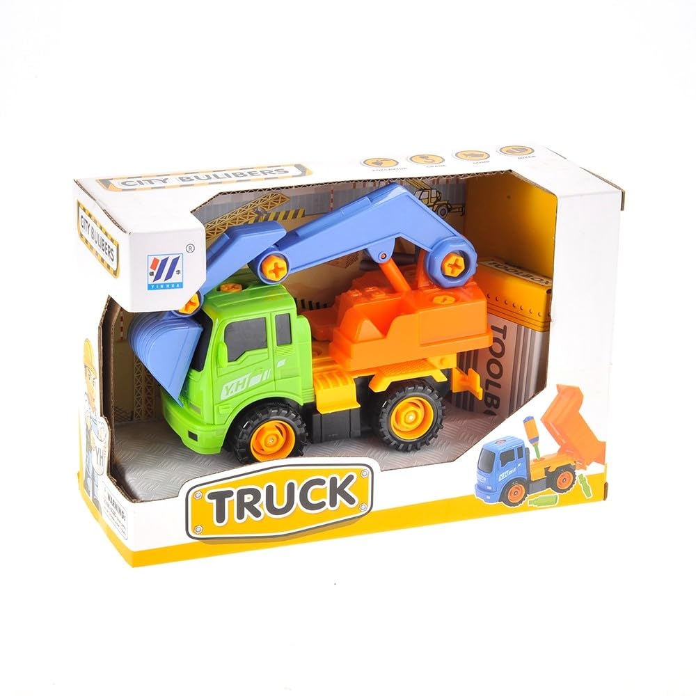 Dusky Shark Take-A-Part Excavator Truck Set – Build & Play Construction Toy for Kids