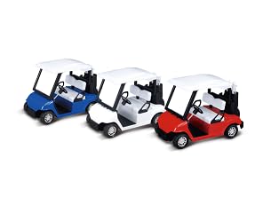 Dusky Shark 4.5" Die-Cast Metal Golf Cart Toy Set - 6 Pieces Miniature Golf Carts for Kids