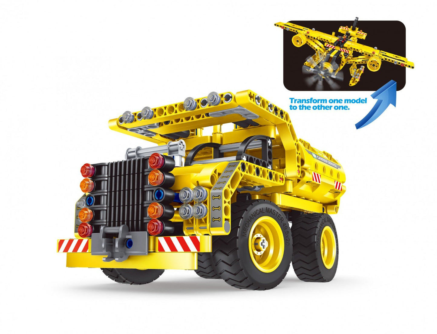 STEM Building Blocks Construction Kit with Dump Truck - 361 Pieces for Kids