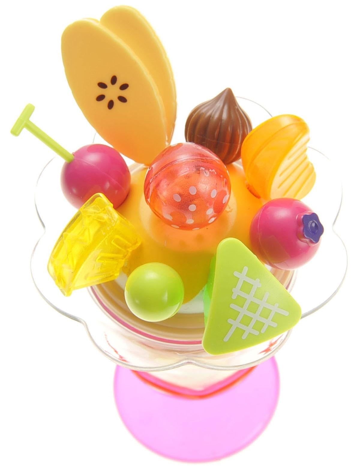 Play Food Set with Cupcakes, Cakes, Ice Cream & Sundae – Fun Toy Dessert Set