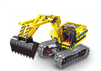 Dusky Shark STEM Building Blocks Construction Truck Kit (Excavator) – 301 Piece Educational Toy