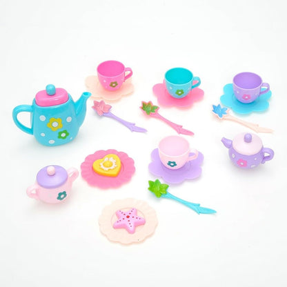 21-Piece Kids Tea Party Playset - Pretend Play Toy Set with Teacups & Accessories