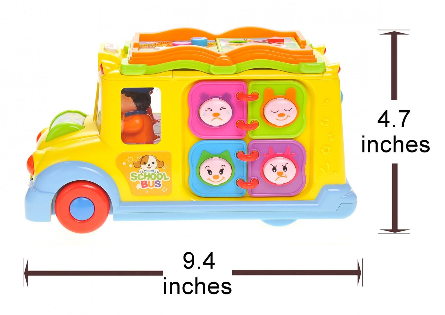 Interactive School Bus Toy with Flashing Lights & Sounds for Kids