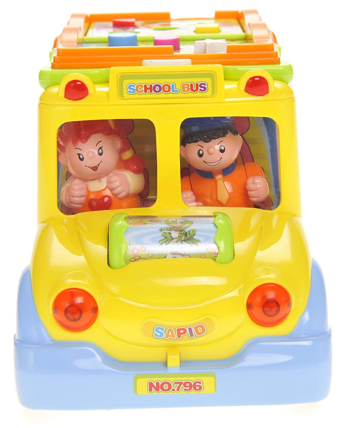 Interactive School Bus Toy with Flashing Lights & Sounds for Kids