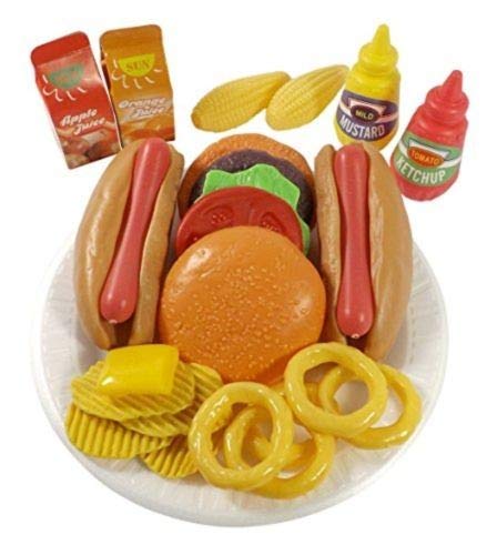 Burger & Hot Dog Fast Food Play Set - Fun Cooking Toy for Kids