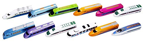 Dusky Shark Pull Back Toy Trains – Set of 12 Mini Trains for Kids' Play and Fun