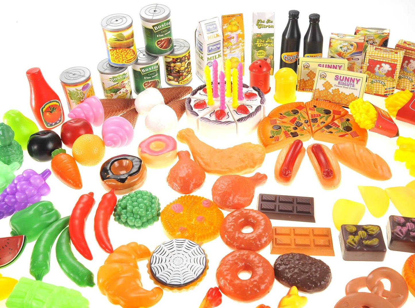 Deluxe Pretend Play Food Set – Assorted Toy Food for Kids' Role Play Fun