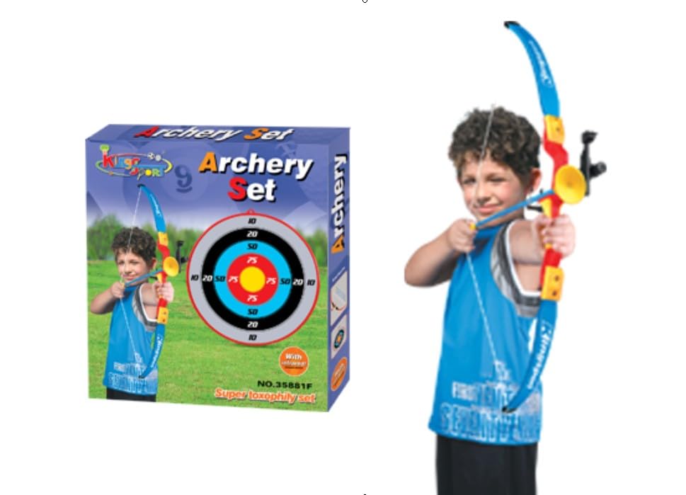 Kings Sport Archery Set for Kids with Suction Cup Arrows and Target - Bow & Arrow Toy