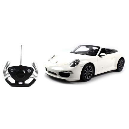 1:12 Scale White RC Porsche 911 Carrera S Cabriolet Remote Control Car.