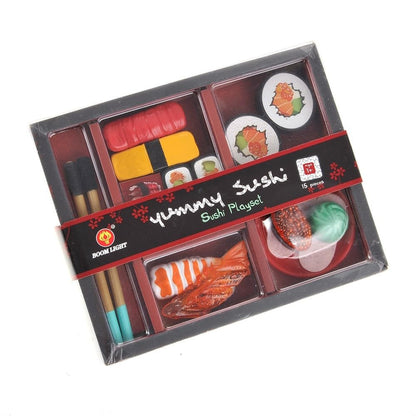 Japanese Sushi Dinner Bento Box Pretend Play Cutting Food Set - 21 Pieces