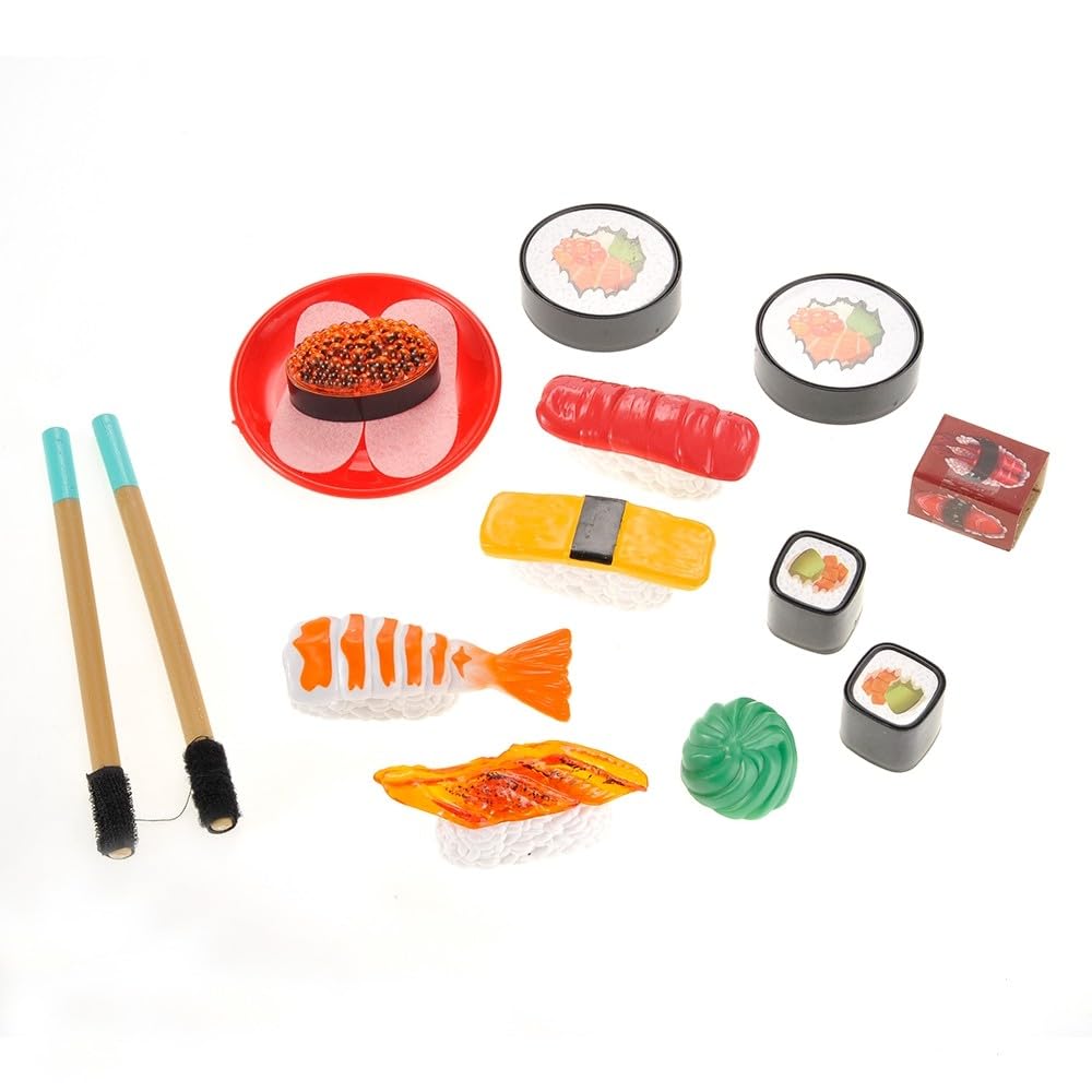 Japanese Sushi Dinner Bento Box Pretend Play Cutting Food Set - 21 Pieces