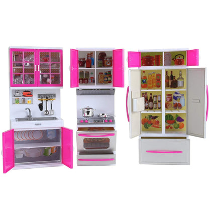 My Modern Kitchen Deluxe Battery-Operated Playset: Refrigerator, Stove & Sink