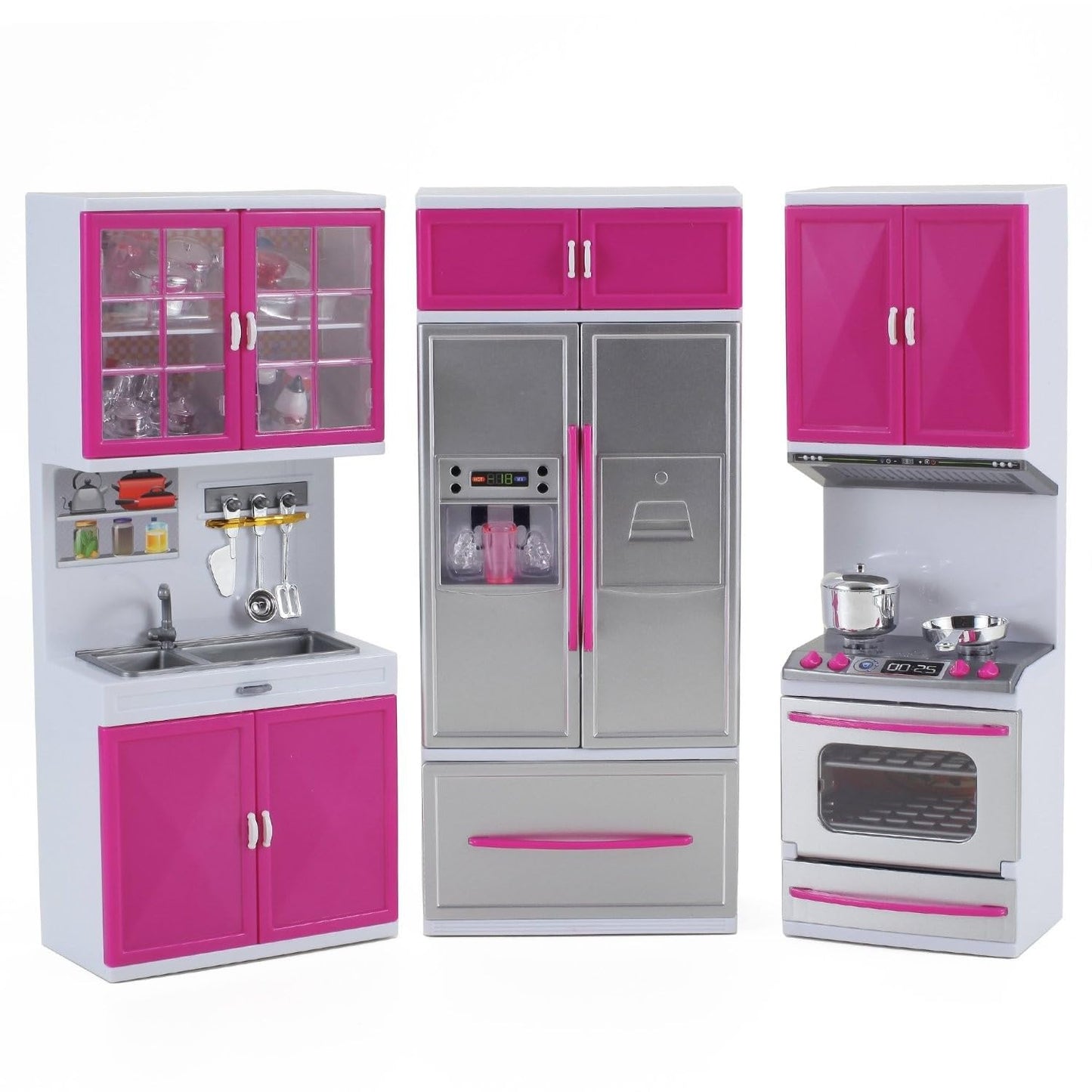 My Modern Kitchen Deluxe Battery-Operated Playset: Refrigerator, Stove & Sink