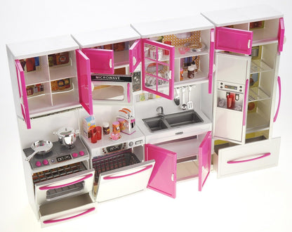 My Modern Kitchen Deluxe Battery-Operated Playset: Refrigerator, Stove & Sink