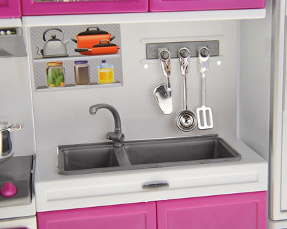 My Modern Kitchen Deluxe Battery-Operated Playset: Refrigerator, Stove & Sink