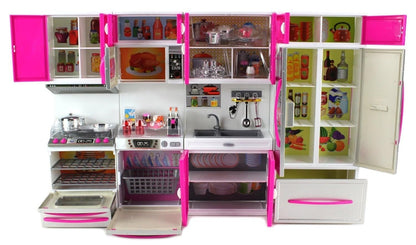 My Modern Kitchen Deluxe Battery-Operated Playset: Refrigerator, Stove & Sink