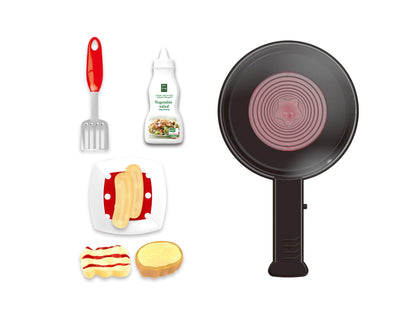 Electric Pan with Sound and Color-Changing Lights - Fun Cooking Toy for Kids