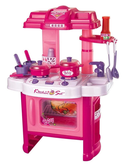 24 in Deluxe Beauty Kitchen Appliance Play Set with Lights and Sound for Kids