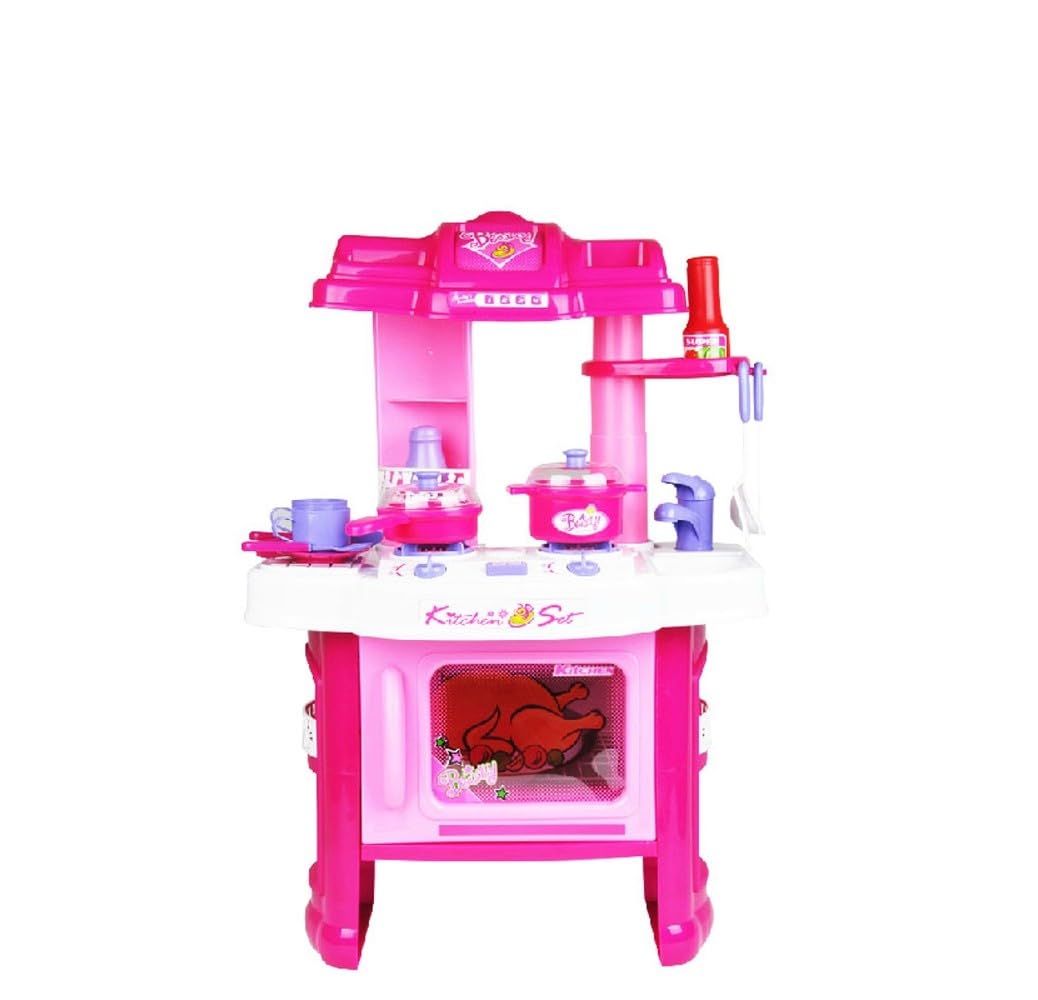 24 in Deluxe Beauty Kitchen Appliance Play Set with Lights and Sound for Kids