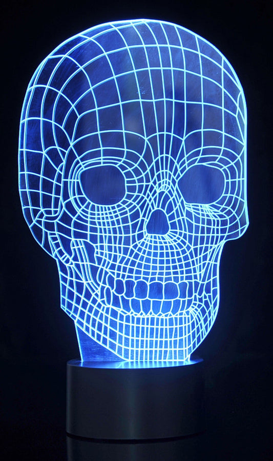 3D Laser Cut Skull with LED Lights – Unique Decorative Accent for Halloween