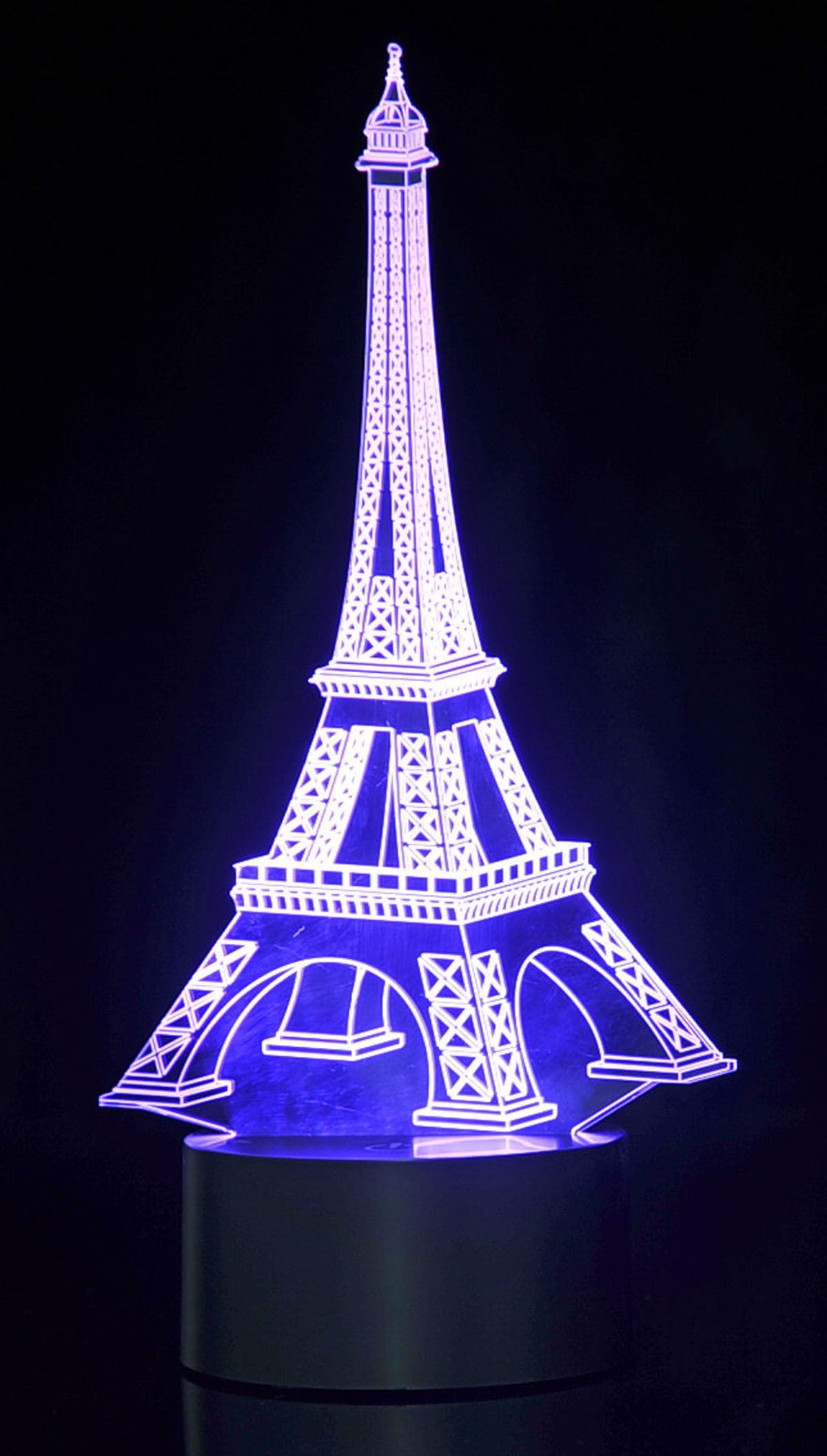 Dusky Shark 3D Laser Cut Eiffel Tower with LED Lights – Elegant Home Decor Accent