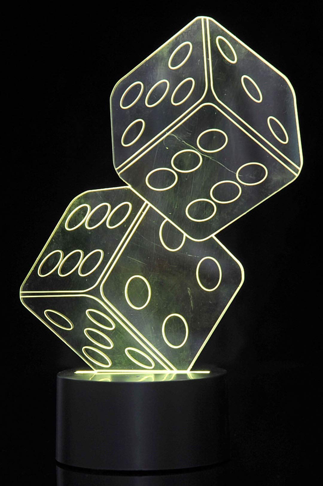 Dusky Shark 3D Dice Lighting with Laser Cut Precision LED Lights – Fun Decorative Accent