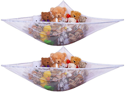 Jumbo Toy Hammock – 2-Pack Storage Nets for Stuffed Animals and Toys Organization