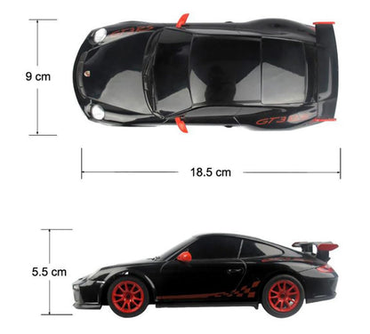 Dusky Shark 1:24 Scale Black RC Porsche GT3 RS Remote Control Car Model.